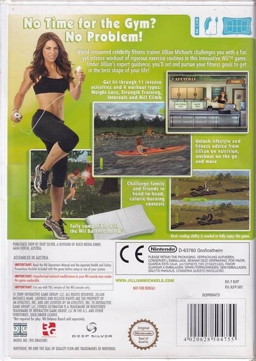 Jillian Michaels Fitness Ultimate - Nintendo Wii (B Grade) (Genbrug)